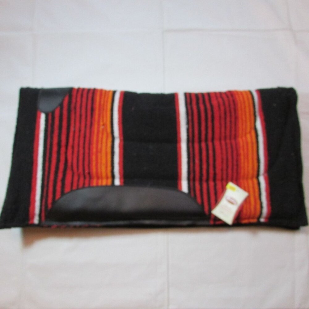 Weaver Acrylic Navajo Saddle Pad Blanket 30"x30" Black/Red